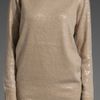 Alice + Olivia Allover Sequin Sweater in Beige (tan) - Lyst