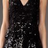 Anna Sui Deco Sequin Dress in Black - Lyst