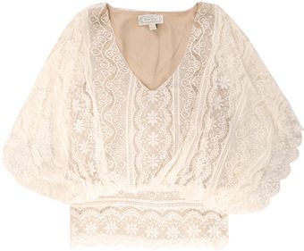 Beyond Vintage Dolman Sleeve Lace Blouse - Lyst