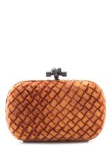 Bottega Veneta Velvet Python Woven Clutch