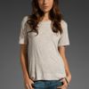 Dolan Tshirt Overlap Back Tee in Beige - Lyst