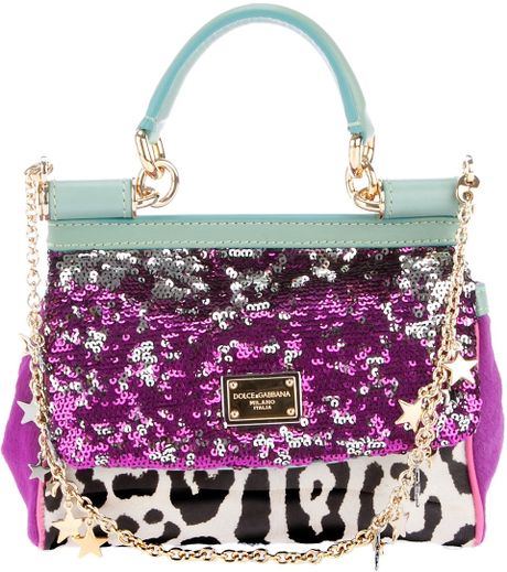 Dolce & Gabbana Embellished Handbag in Blue - Lyst