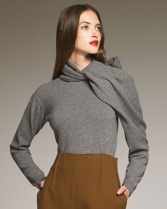 Lanvin Draped-sleeve Sweater - Lyst