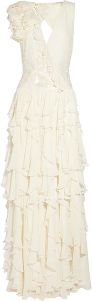 Matthew Williamson Backless Silk-chiffon Gown - Lyst