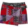 Matthew Williamson Leathertrimmed Knitted Wrap Skirt in Multicolor (multicolored) - Lyst