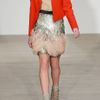 Matthew Williamson Feather and Sequinembellished Silk Skirt in Gray (silver) - Lyst