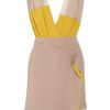 Vionnet Colorblock Silk Wrap Dress in Yellow - Lyst