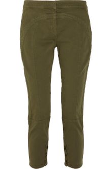 See By Chloé Stretch Cotton-blend Cropped Pants - Lyst