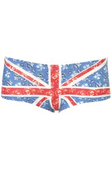 Topshop Floral Union Jack Cheeky Pant - Lyst