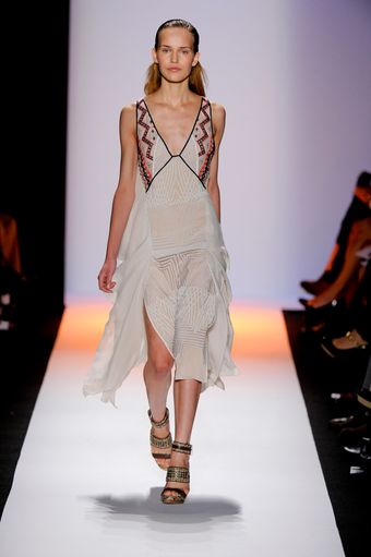 BCBGMAXAZRIA Spring 2012 Black and Gold Sandals - Lyst