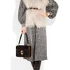 Gucci Leathertrimmed Suede Shoulder Bag in Black - Lyst