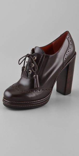 Marc By Marc Jacobs Wingtip Platform Booties - Lyst