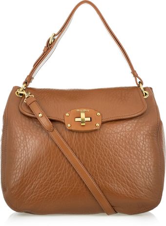 Miu Miu Nappa Leather Shoulder Bag - Lyst