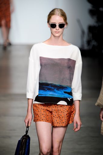 Rachel Comey Spring 2012 Long Sleeved Print Top - Lyst