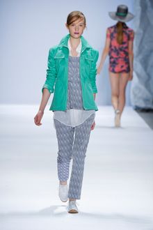 Richard Chai Spring 2012 Blue Patterned Pants  - Lyst