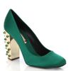 Stella Mccartney Green Satin Shoes in Green - Lyst