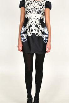Tibi Rococo Print Silk Twill Cap Sleeve Dress - Lyst