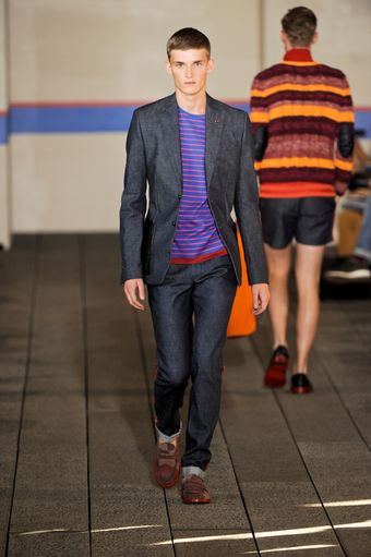 Tommy Hilfiger Spring 2012 Dark Denim Suit - Lyst