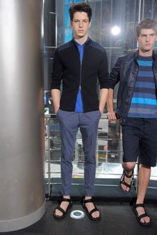 DKNY Spring 2012 Gray Chino Trousers - Lyst