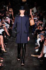 Victoria Beckham Spring 2012 Purple Coat with Black Trim
