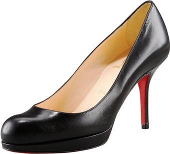 Christian Louboutin Leather Crescent-toe Pump - Lyst