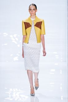 Derek Lam Spring 2012 White Knitted Knee-Length Skirt - Lyst
