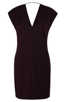 T By Alexander Wang Str.gabardine V-neck Dress - Lyst