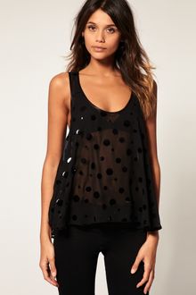 ASOS Collection Asos Pu Spot Swing Vest - Lyst
