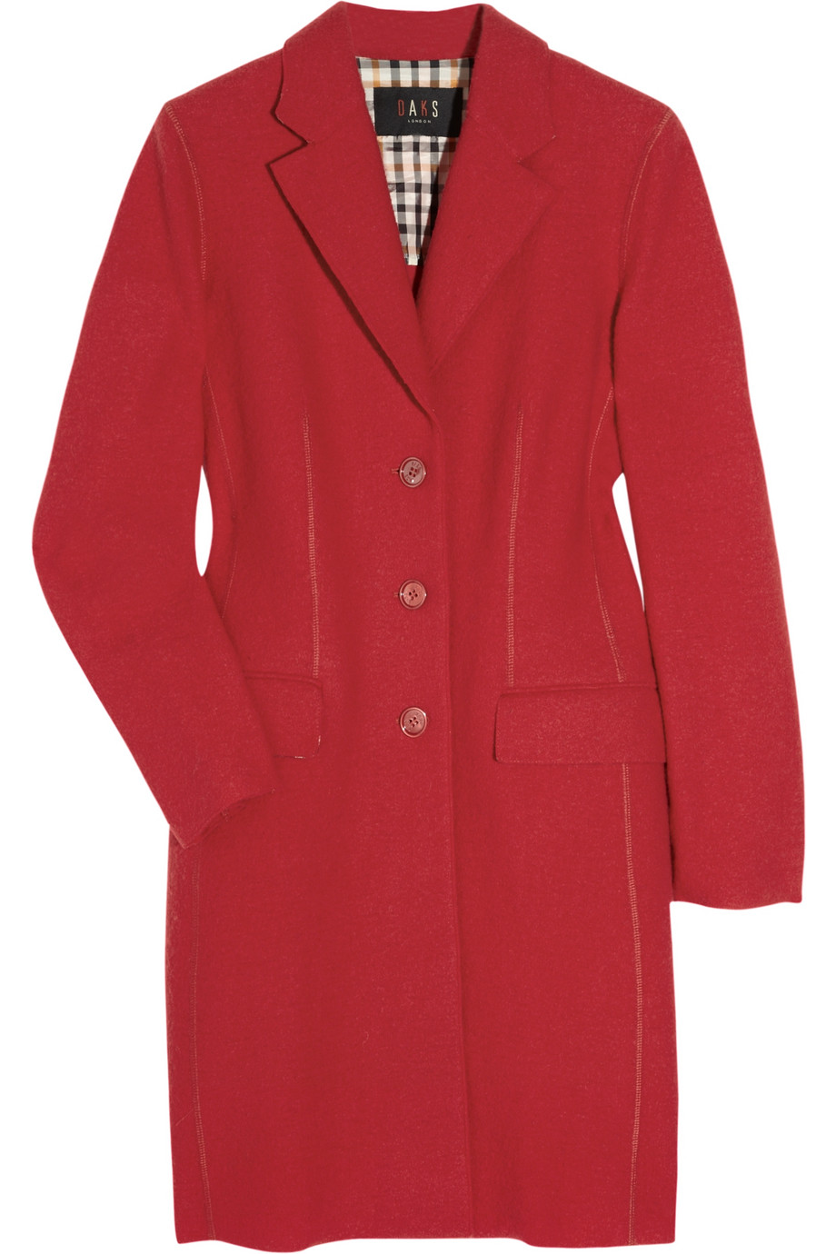 Daks Boiledwool Coat in Red Lyst