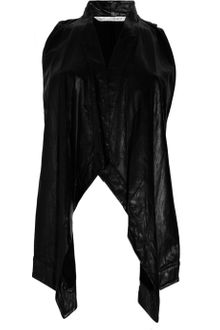 Diane Von Furstenberg Ellowyn Draped Leather Vest - Lyst