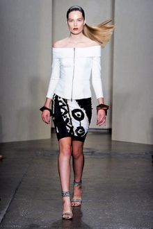 Donna Karan New York Spring 2012 Black and White Tribal Print Skirt - Lyst