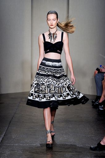 Donna Karan New York Spring 2012 Full Tribal Skirt - Lyst