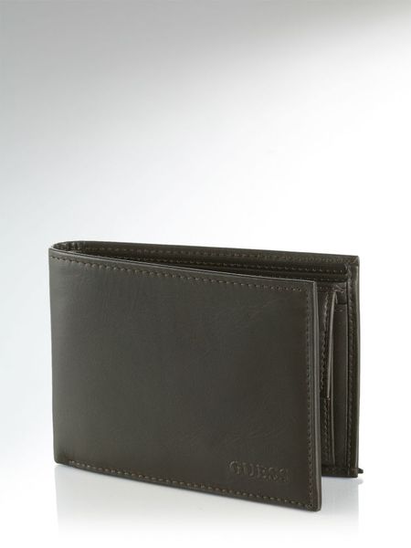 Guess Black Basic Billfold with Coin Pocket Wallet in Black for Men (brown) - Lyst