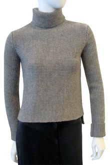 T By Alexander Wang Chunky Turtleneck Sweater in Heather Grey - Lyst