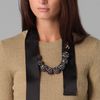 3.1 Phillip Lim Rhinestone Embroidered Circle Bead Necklace in Black - Lyst