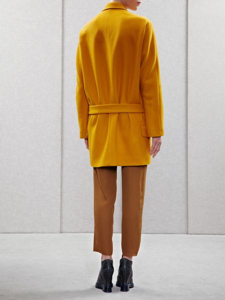 Acne Siri Short Aw11 Coat in Yellow - Lyst