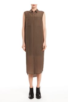 Alexander Wang Silk Chiffon Cdc Sleeveless Shirt Dress - Lyst