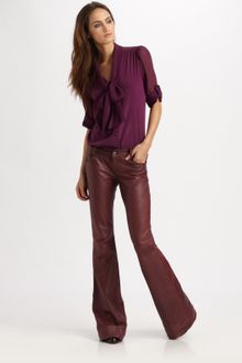 Alice + Olivia Arie Tie-collar Blouse - Lyst