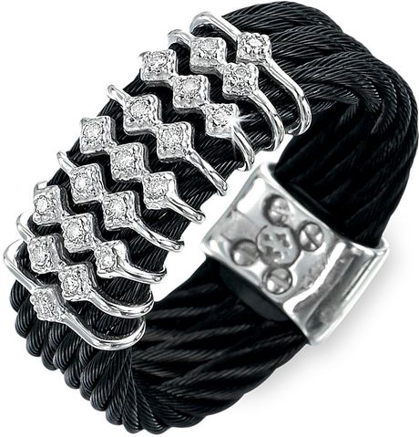 Charriol Celtic Noir Ring in Black (diamond/white gold) - Lyst