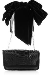 Christian Louboutin Artemis Glossed-python Shoulder Bag
