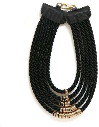 Elvira Sazesh Golden Ring Necklace - Lyst