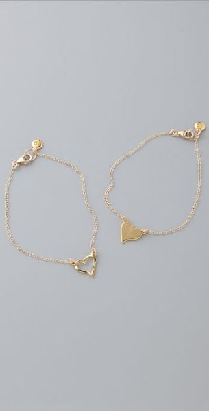 Gorjana Friendship Heart Bracelets in Gold - Lyst