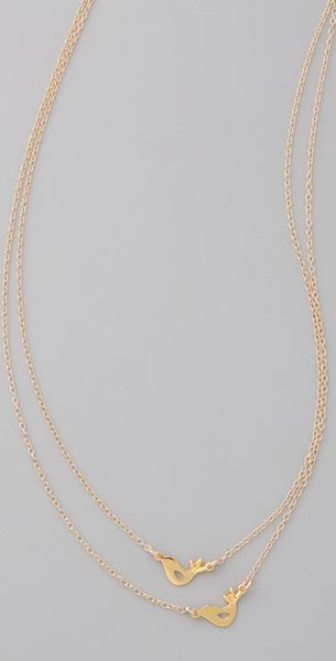 Gorjana Love Bird Necklace in Gold - Lyst