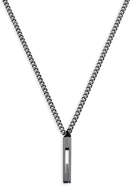 Gucci Large G Pendant Necklace in Silver for Men (nickle) - Lyst