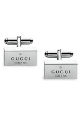 Gucci Trademark Silver Cuff Links