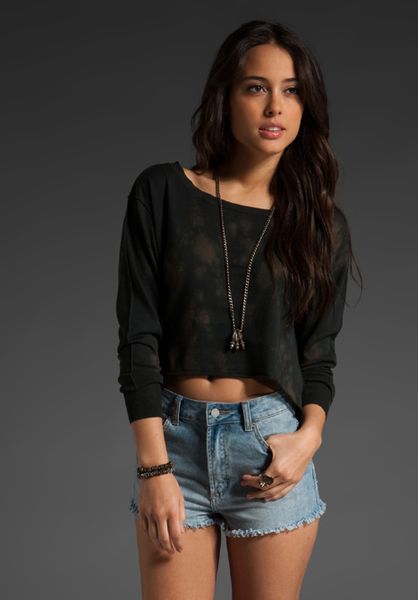 Insight Drop Crop Top in Khaki (soft khaki) - Lyst