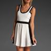 Jay Godfrey Summers Color Block Dress in White/black in Black (white & black) - Lyst