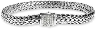  Small Chain Bracelet with Diamond Pave Clasp 
