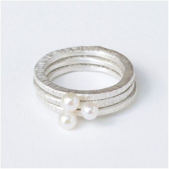 Jung Ee Eun 3 Pearls Rings - Lyst