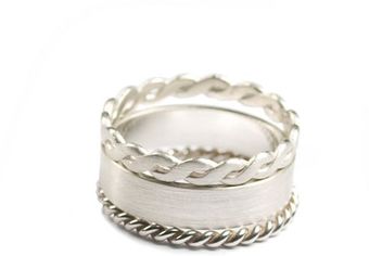 Jung Ee Eun Silver 3 Rings - Lyst